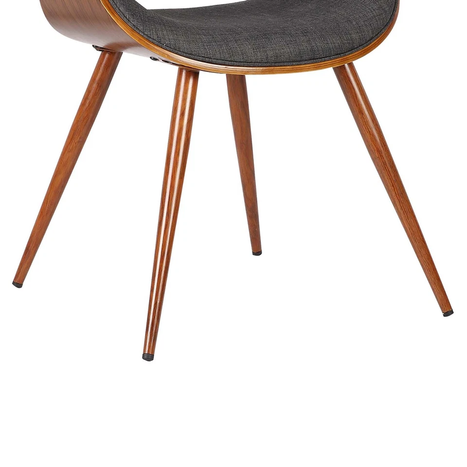 Butterfly Mid-Century Dining Chair in Walnut Finish and Charcoal Fabric - Image 4 of 4