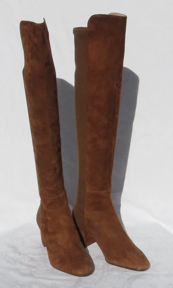 $750 Stuart Weitzman US size 7 7B Brown Suede Over The Knee GILLIAN City Boots - Image 4 of 4