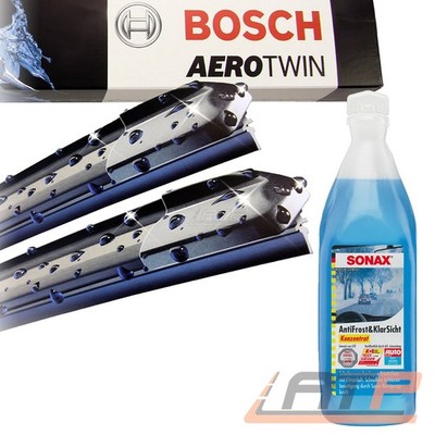 BOSCH AEROTWIN A299S SCHEIBENWISCHER + SONAX ANTI-FROST REINIGER FÜR FIAT 500
