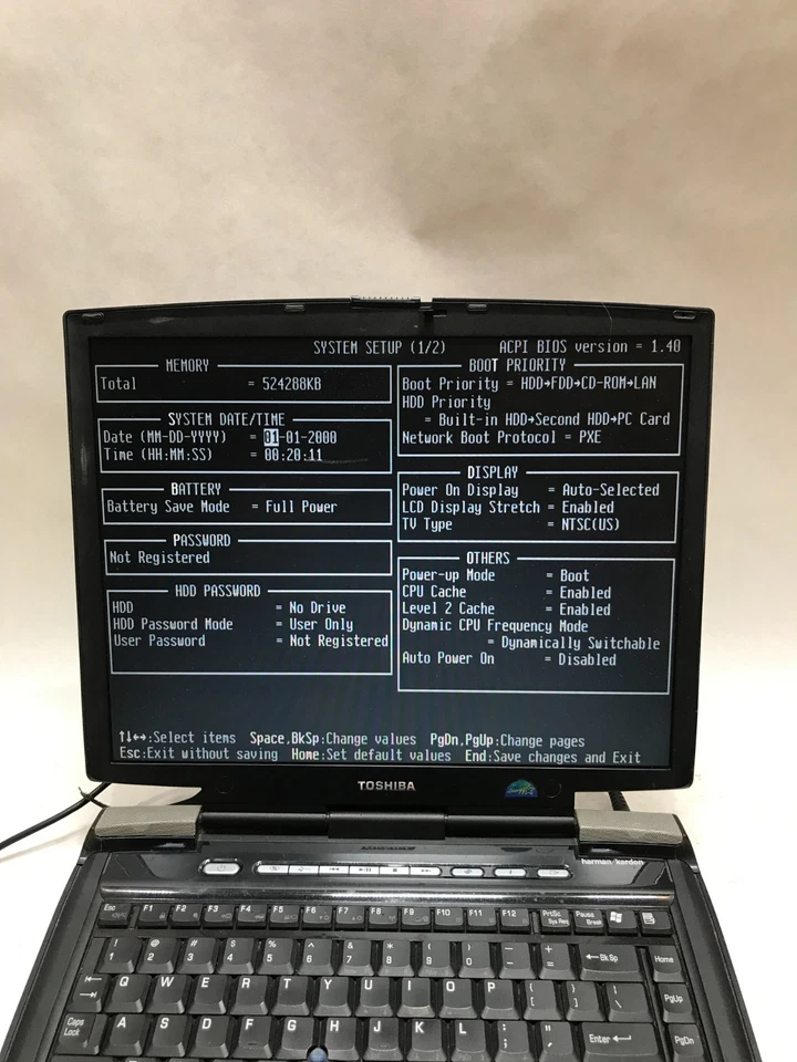 Notebook Toshiba M15-S405 15" Intel Centrino 512MB RAM SEM HDD/OS Botas Para BIOS -DW - Imagem 2 de 4