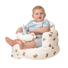 Inflatable Baby Seat Bear Tray Back Support Portable Blow Up Chair 3-36 Months