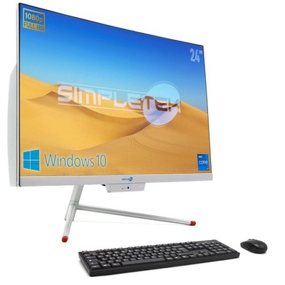 AIO ALL IN ONE I7 24'' FULL HD WIN 10 RAM 4GB SSD 120GB PC COMPUTER FISSO CURVO