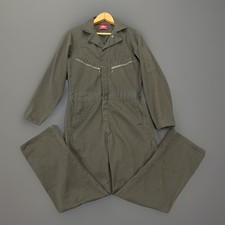 Vintage Dickies Coveralls Mens 34/ Medium USA Made Brown Workwear Mechanic