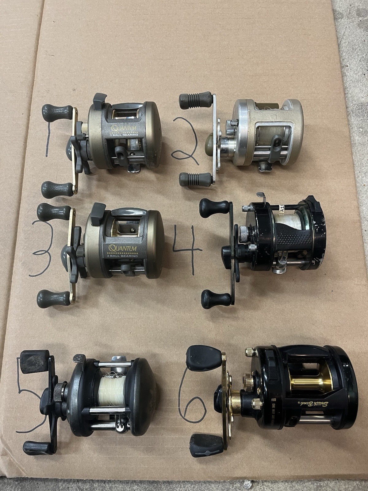 Vintage Some New Open Face Reels Quantum, Shakespeare, South bend, Shimano-Each