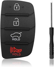 4 Button Key Fob Rubber Pad Compatible with Sonata Santa Fe Sport 2013-2019 Keyl