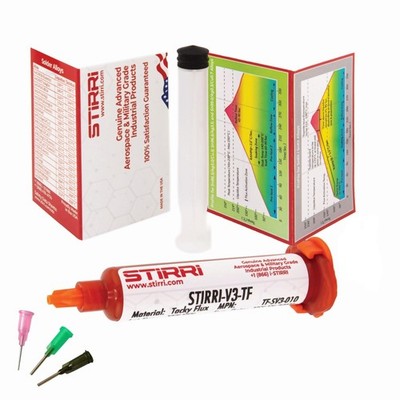 STIRRI V3 No-Clean Lötflussmittel als klebrige Paste (ROL0) mit UV-Tracer