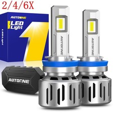 2/4/6X H11 H8 H9 LED Headlight Super Bright Bulbs Kit White 4000LM High/Low Beam