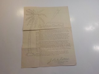 WW2 Christmas Flyer Assist Driving Japanese From Island General Collins War WWII