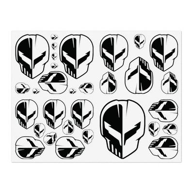 C8.R Corvette Flag Racing Stingray Jake Skull Punisher BLACK Vinyl Decal