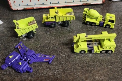 Lot Of Constructicons Devastator Transformers G1 1984 Takara Japan Nice Cond
