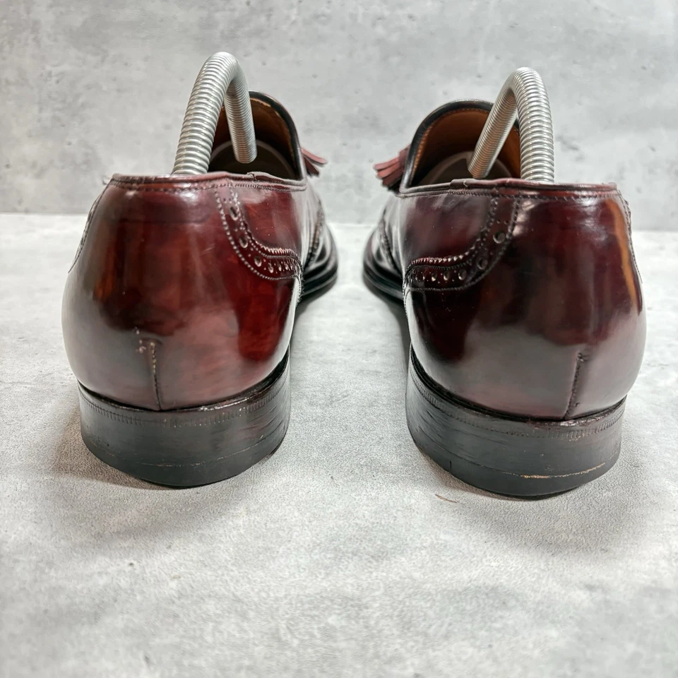 Church's Shell Cordovan Wingtip Tassel Loafer Mens 9D Dress Custom Grade England - Image 2 of 4