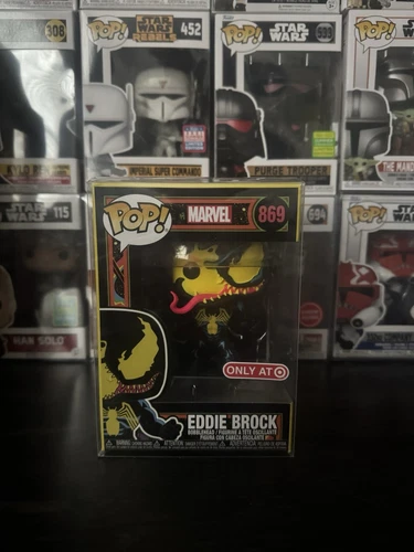 Funko Pop! Marvel 869 Eddie Brock Black Light Target Exclusive Vinyl Figure
