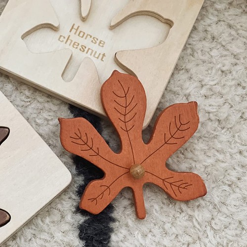 Toddler Toys Preschool Puzzles 4pcs Wooden Leaf Shape Puzzle Leaf Wooden Jigs... - Picture 5 of 9