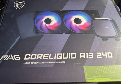 New Sealed RETAIL MSI MAG Coreliquid A13 240 Black RGB Liquid Cooling AIO