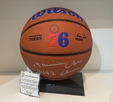 Maurice Cheeks Signed and Inscribed 76ers Logo Basketball