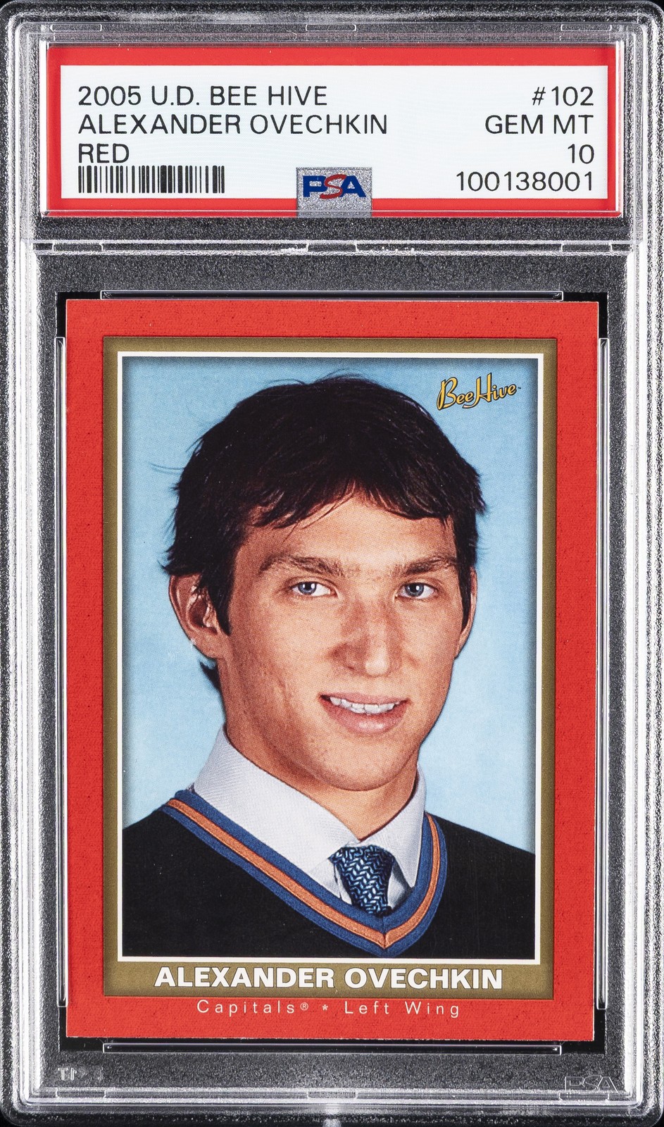2005 UPPER DECK BEE HIVE RED #102 ALEXANDER OVECHKIN ROOKIE RC PSA 10 view 1
