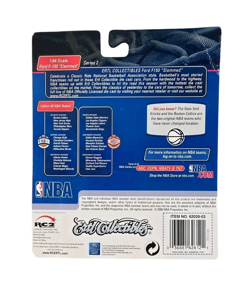 Charlotte Bobcats NBA Die Cast 1:64 Ford F-150 Slammed ERTL Collectibles Classic - Image 2 of 4
