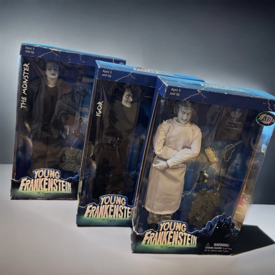 Young Frankenstein 12” Figures The Monster, Frederick & Igor, Gene Wilder, NEW - Image 4 of 4