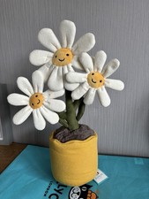 Jellycat Amuseables Daisy Trio Flower Plush BNWT 100% Genuine Rare To Find