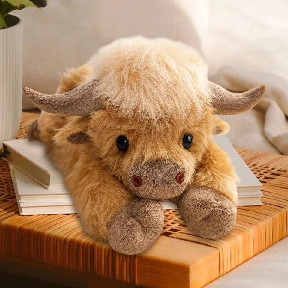 35/45/53CM Highland Cow Plush Pillow Weighted Stuffed Animal Warm Gift AU 🎁 - image 4 of 4