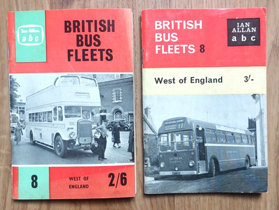 British Bus Fleets WEST OF ENGLAND, 1961 1st & 1964 2nd eds. verfügbar. Ian Allan