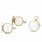 Antique Waltham 7j 6-12s Coin Silver Key Wind Pocket Watches Lot of 3 #WB4506-3