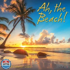 Willow Creek Press, Ah The Beach 2026 Mini Wall Calendar, 7'' X 7