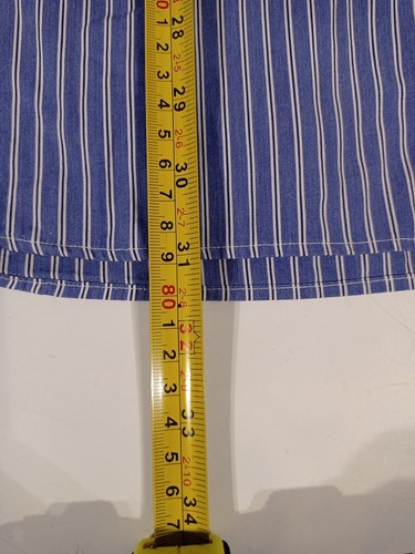Camisa Polo Ralph Lauren Para Hombres L Grande 42" Azul Rayas Manga Larga Con Botones - Imagen 16 de 17