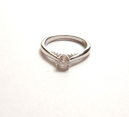 Diamond Engagement Ring Solitaire White Gold 0.39 carat Certificated 18ct - Picture 7 of 9