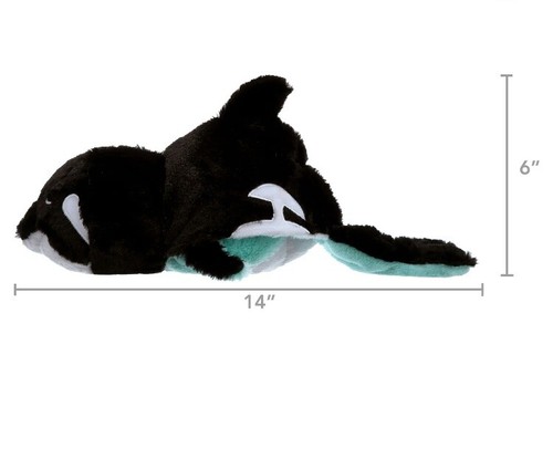 Happy Nappers FlipaZoo Shark Dolphin Children's Plush Toy, Reversible, Blk/Blue - Picture 4 of 11