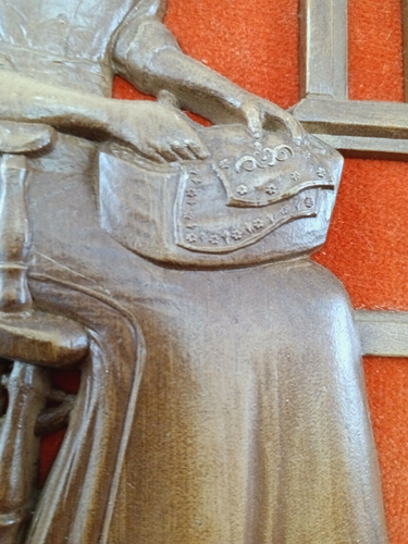 SYROCO Wall Plaque, Colonial Woman Seated In Chair By Window Selling OBO - Picture 5 of 5