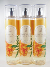  6 Bath  Body Works Marigold Cane Sugar Yellow Body Spray Fragrance Mist 8oz