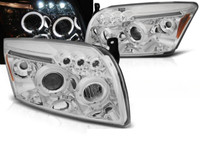 Scheinwerfer Paar Dodge Caliber 06-12 Angel Eyes Chrom