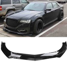 For Chrysler 300C SRT Glossy Black Front Bumper Lip Spoiler Splitter Body Kit