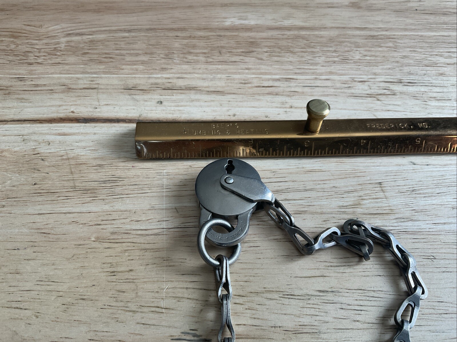 Vintage Ames Sword Co. Spare Tire Lock Sept 19 1882 No Key