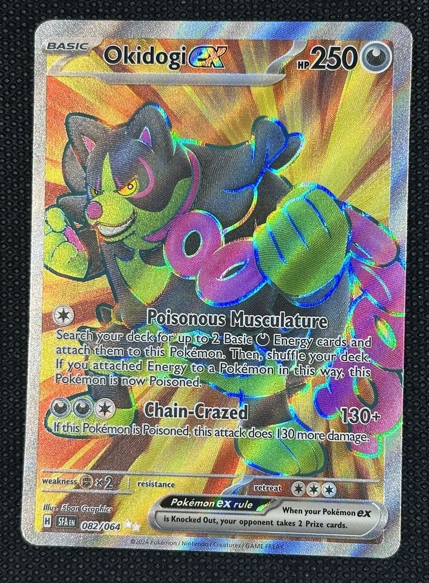 Okidogi ex Pokemon Card TCG 082/064 Shrouded Fable Rare Full Okidogi ex Pokemon Card TCG 082/064 Shrouded Fable Rare Full