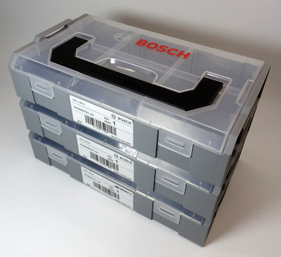 3x Bosch L-Boxx Mini 2.0 Kunststoff Box Werkzeugkiste -- transparent