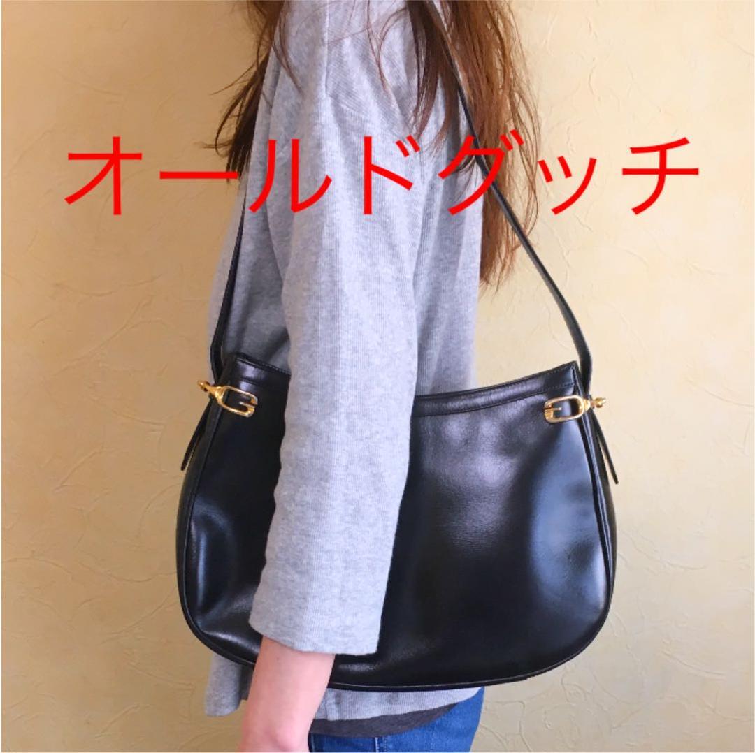 Rare Gucci Old Black Vintage One Shoulder Bag USED | eBay