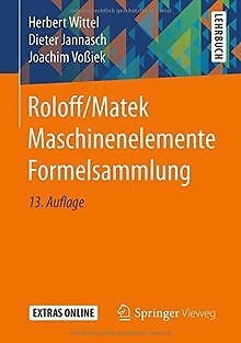 Roloff/Matek Maschinenelemente Formelsammlung von... | Buch | Zustand ...