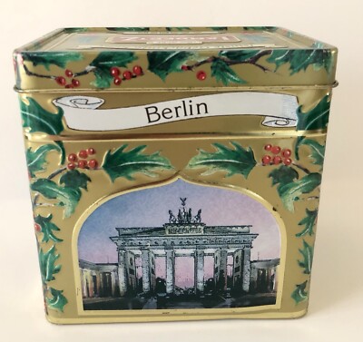 Germany Lambertz Musical Cookie Tin Windup We Wish You A Merry Christmas 4.5 