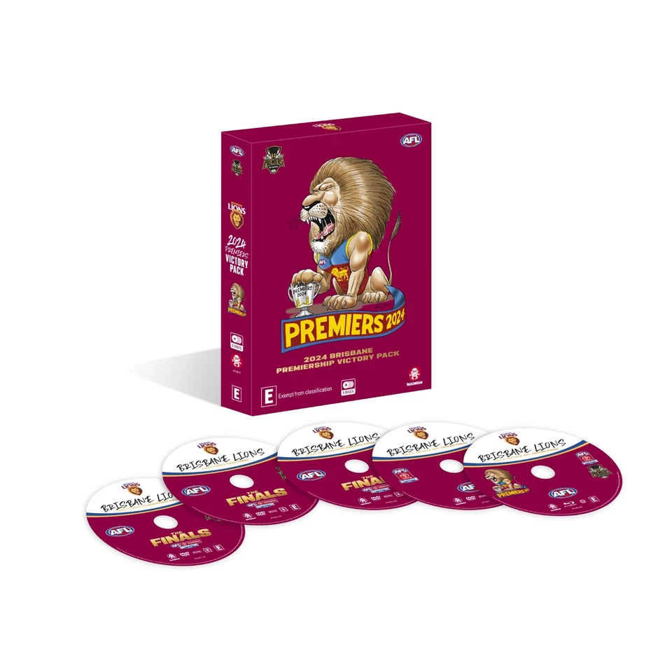 2024 AFL Premiers Brisbane Lions DVD | Victory Pack NEW - image 2 of 2