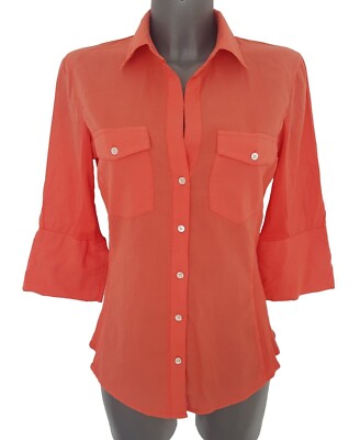 James Perse Premium Bluse 3/4 Ärmel Orange Gr: S