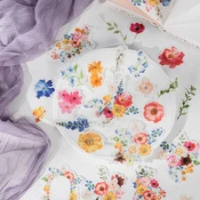 Watercolor Flowers Plants Washi Paper Stickers Bullet Journal Decorative Crafts