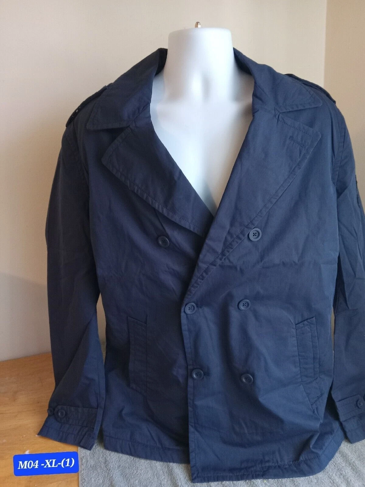 MONARCHY BUTTON-UP NAVY MEN BLAZER / PARKA XL $168❌️ $60 ✅️ A-04 XL