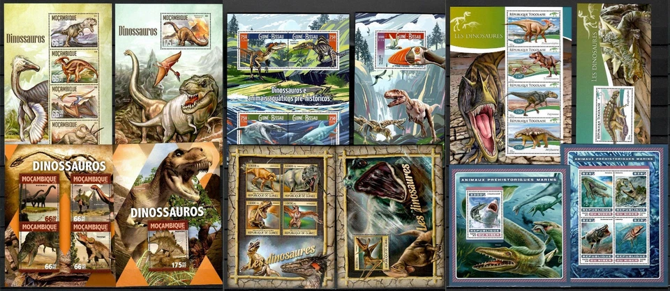 Dinosaurios Colección Animales Prehistóricos 100 Hojas MNH Yvert CV 1.645€ #CNA210 Foto 4 de 4