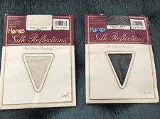 HanesPantyhose Silk reflections Size EF Control Top ,2.Black. Pearl