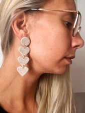 Handmade, Polymer Clay, Heart, Love, Clay, Fimo, Granite, Grey