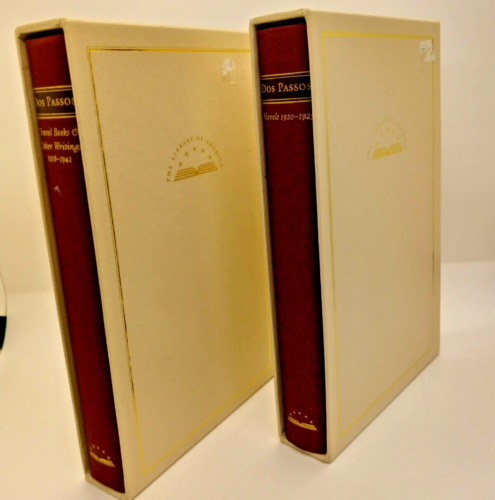 Library of America John Dos Passos Two Book Lot / Red Volumes w/ Slipcases - Picture 1 of 13