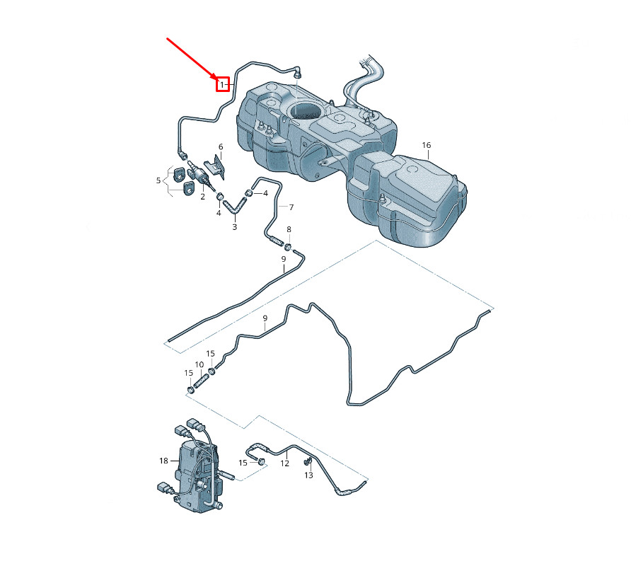 Conduite d'alimentation en carburant Audi Q7 4M 4M0261238A