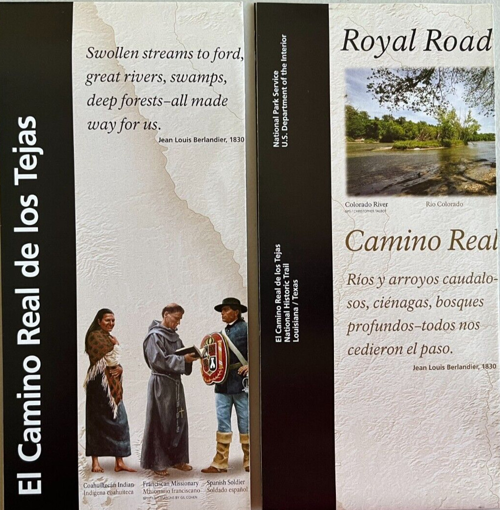 EL CAMINO REAL de los TEJAS TRAIL NATIONAL PARK SERVICE UNIGRID BROCHURE/MAP New